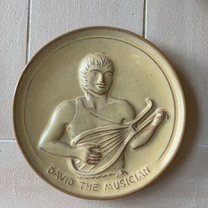 Frankoma Youth for Christ Plate Teen-Agers of the Bible David the Musician 1974